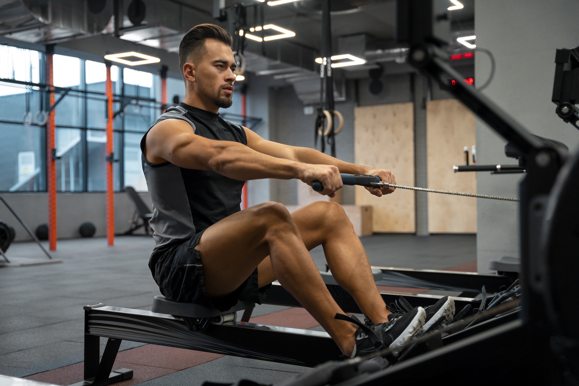 man working out in the gym